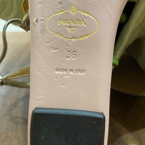 Prada Gold Metallic Jeweled Thong Sandals - Picture 5 of 5